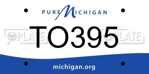 TO395 Michigan License Plate
