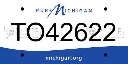 TO42622 Michigan License Plate