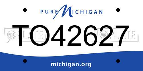 TO42627 Michigan License Plate