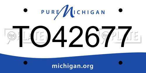 TO42677 Michigan License Plate