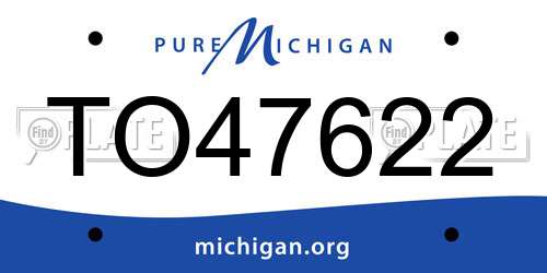 TO47622 Michigan License Plate