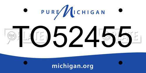 TO52455 Michigan License Plate