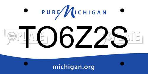 TO6Z2S Michigan License Plate