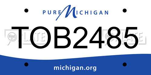 TOB2485 Michigan License Plate