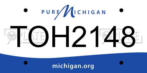 TOH2148 Michigan License Plate