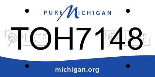 TOH7148 Michigan License Plate