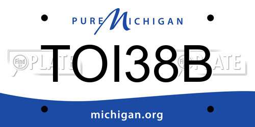 TOI38B Michigan License Plate