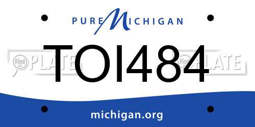 TOI484 Michigan License Plate