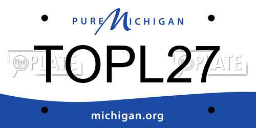 TOPL27 Michigan License Plate