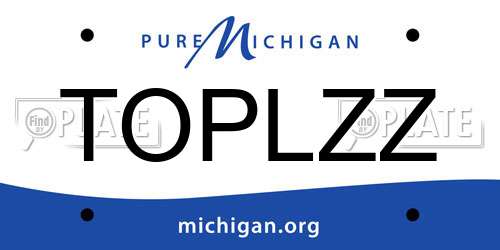 TOPLZZ Michigan License Plate