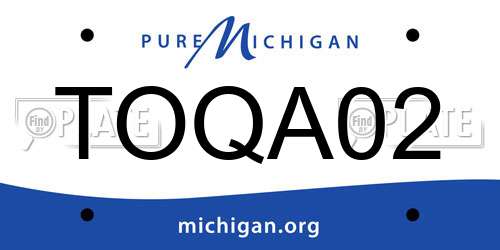 TOQA02 Michigan License Plate
