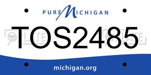 TOS2485 Michigan License Plate