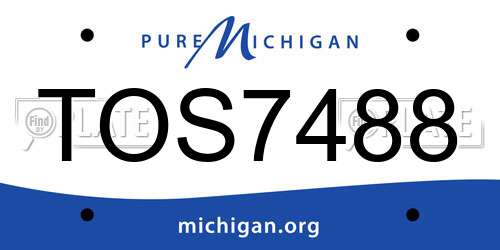 TOS7488 Michigan License Plate