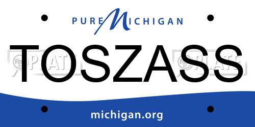 TOSZASS Michigan License Plate