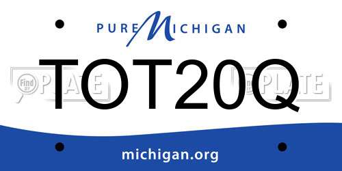 TOT20Q Michigan License Plate