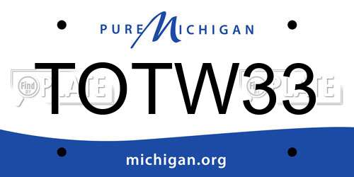 TOTW33 Michigan License Plate