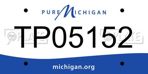 TP05152 Michigan License Plate