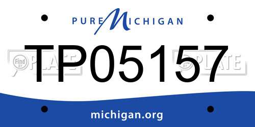 TP05157 Michigan License Plate