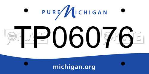 TP06076 Michigan License Plate