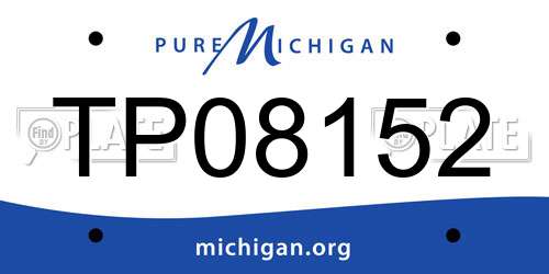 TP08152 Michigan License Plate