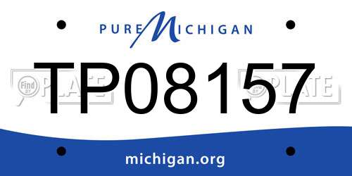 TP08157 Michigan License Plate
