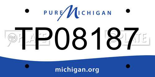 TP08187 Michigan License Plate