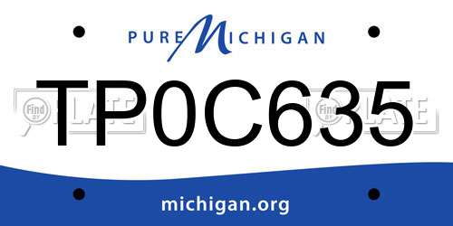 TP0C635 Michigan License Plate
