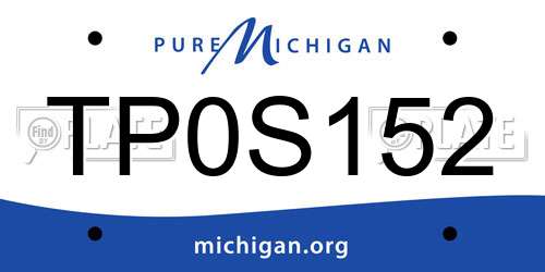 TP0S152 Michigan License Plate