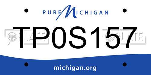 TP0S157 Michigan License Plate
