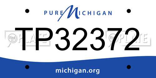 TP32372 Michigan License Plate