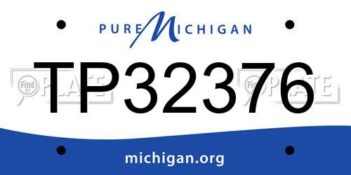 TP32376 Michigan License Plate
