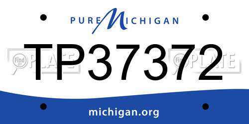 TP37372 Michigan License Plate