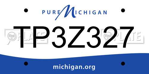 TP3Z327 Michigan License Plate