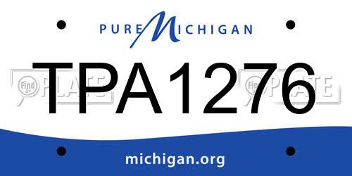 TPA1276 Michigan License Plate