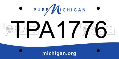 TPA1776 Michigan License Plate