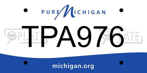 TPA976 Michigan License Plate