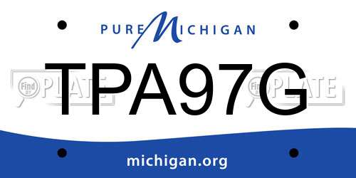 TPA97G Michigan License Plate