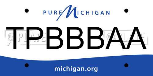 TPBBBAA Michigan License Plate