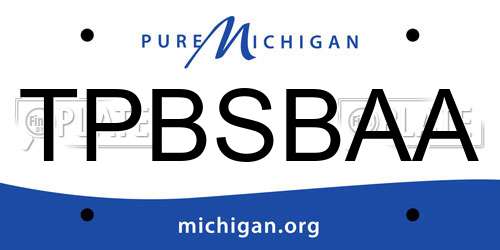 TPBSBAA Michigan License Plate