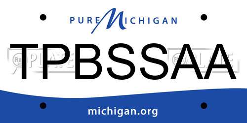 TPBSSAA Michigan License Plate