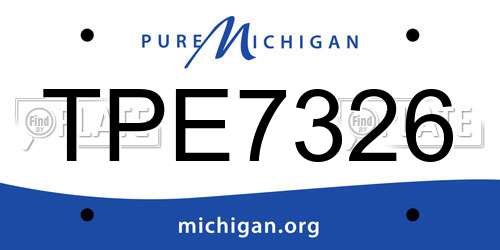 TPE7326 Michigan License Plate