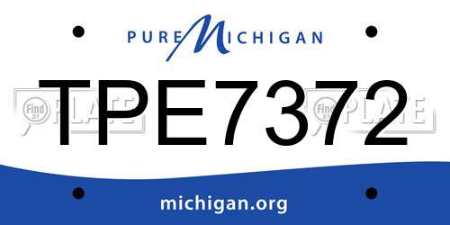 TPE7372 Michigan License Plate