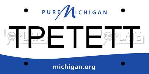 TPETETT Michigan License Plate