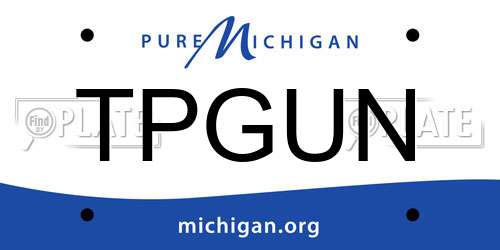 TPGUN Michigan License Plate