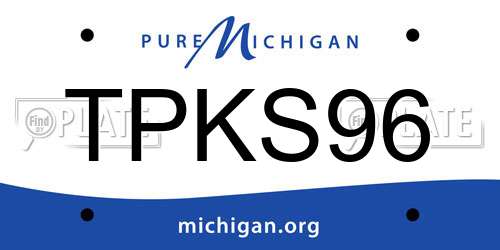 TPKS96 Michigan License Plate