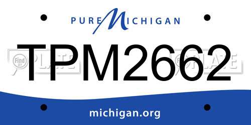 TPM2662 Michigan License Plate