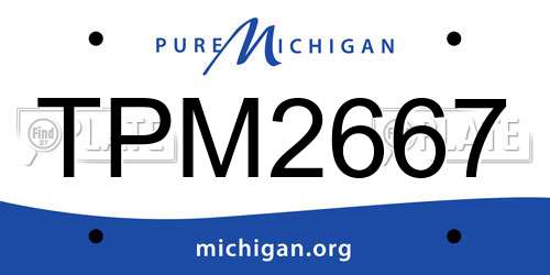 TPM2667 Michigan License Plate