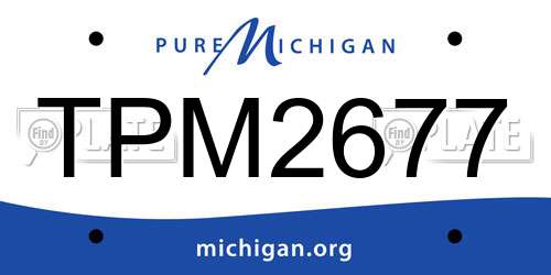 TPM2677 Michigan License Plate
