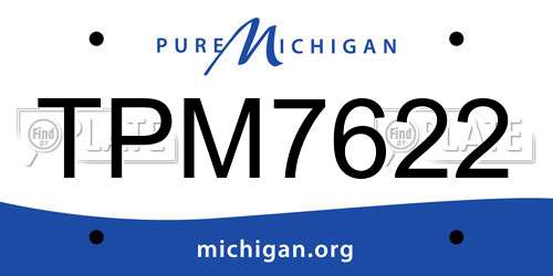 TPM7622 Michigan License Plate