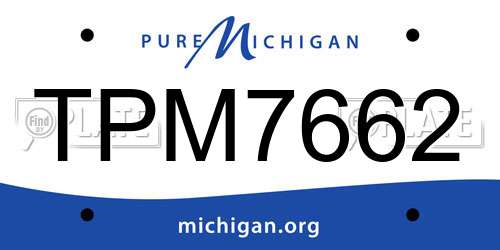 TPM7662 Michigan License Plate